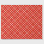 Classy Coral Red White Karo Pattern Geschenkpapier (Flach)