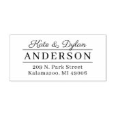 Classy Couple Elegant Monogram Rücksendeadresse Permastempel (Design)
