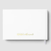Classy Couple Initials Wedding Date Year Gold Gästebuch (Rückseite)
