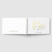 Classy Couple Initials Wedding Date Year Gold Gästebuch (Voll)