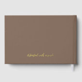 Classy Couple Initials Wedding Date Year Gold Gästebuch (Rückseite)