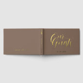 Classy Couple Initials Wedding Date Year Gold Gästebuch (Voll)