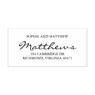 Classy Couple Rücksendeadresse Permastempel