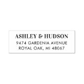 Classy Couple Wedding Monogram Rücksendeadresse Permastempel (Design)