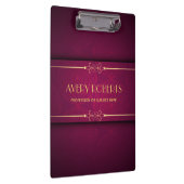 Classy crimson mandala Elegant Beruflich Klemmbrett (Rechts)