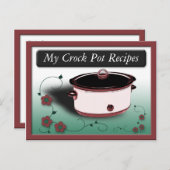 Classy Crock Pot Recipe Cards Postkarte (Vorne/Hinten)