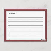 Classy Crock Pot Recipe Cards Postkarte (Rückseite)
