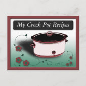 Classy Crock Pot Recipe Cards Postkarte (Vorderseite)