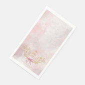 Classy Crown Pink Bow Quinceanera Custom Serviette (Ecke)