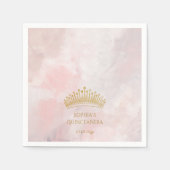 Classy Crown Pink Quinceanera Custom Serviette (Vorderseite)