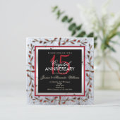 Classy Crystal & Gems 15. Hochzeitstag Einladung (Stehend Vorderseite)