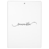 Classy Curved Swash Signature Name Klemmbrett (Rückseite)