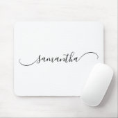 Classy Curved Swash Signature Name Mousepad (Mit Mouse)