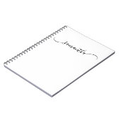 Classy Curved Swash Signature Name Notizblock (Linke Seite)