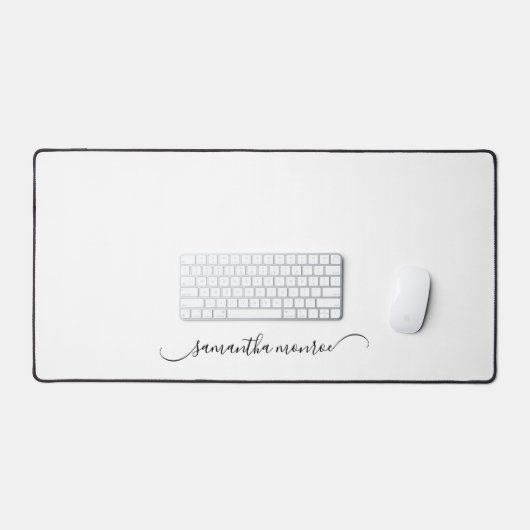 Classy Curved Swash Signature Name Schreibtischunterlage (Tastatur & Maus)