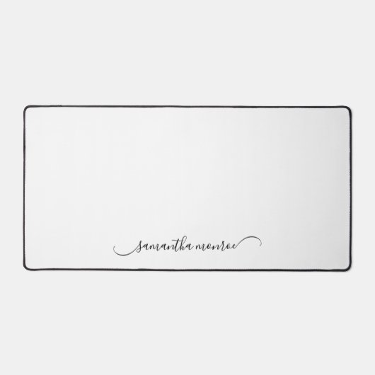 Classy Curved Swash Signature Name Schreibtischunterlage (Vorderseite)