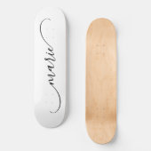 Classy Curved Swash Signature Name Skateboard (Vorderseite)