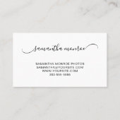 Classy Curved Swash Signature Name Visitenkarte (Rückseite)