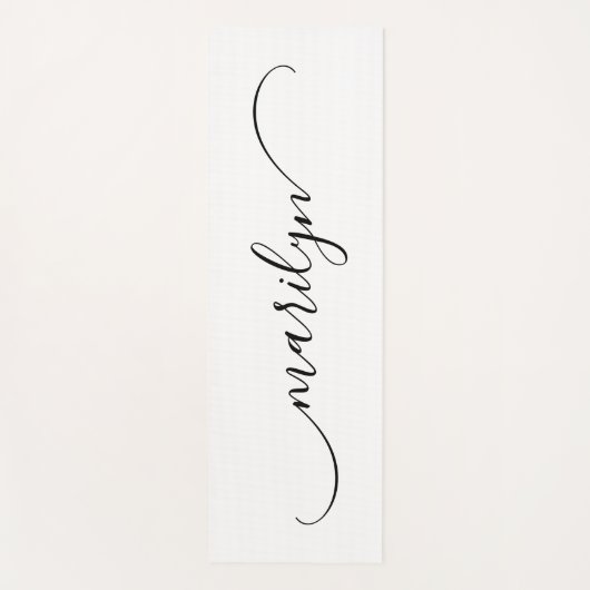 Classy Curved Swash Signature Name Yogamatte (Vorderseite)