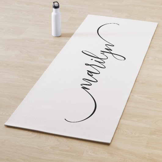 Classy Curved Swash Signature Name Yogamatte (Beispiel)