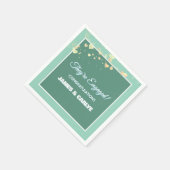 Classy, Custom Engagement Congrats  Serviette (Ecke)