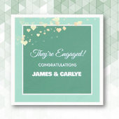 Classy, Custom Engagement Congrats  Serviette