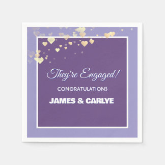 Classy, Custom Engagement Congrats Serviette