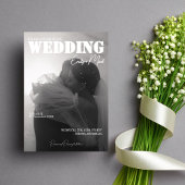 Classy Custom Magazine Style Wedding Einladung