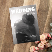 Classy Custom Magazine Style Wedding Einladung