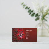 CLASSY DAMASK GEM MONOGRAM VISITENKARTE (Stehend Vorderseite)