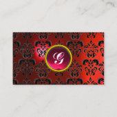 CLASSY DAMASK GEM MONOGRAM VISITENKARTE (Rückseite)