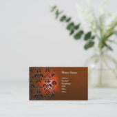 CLASSY DAMASK GEM MONOGRAM VISITENKARTE (Stehend Vorderseite)
