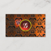 CLASSY DAMASK GEM MONOGRAM VISITENKARTE (Rückseite)