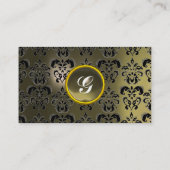 CLASSY DAMASK GEM MONOGRAM VISITENKARTE (Rückseite)