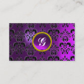 CLASSY DAMASK GEM MONOGRAM VISITENKARTE (Rückseite)