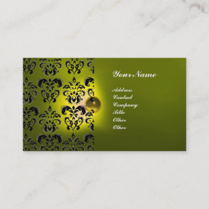 CLASSY DAMASK GEM MONOGRAM VISITENKARTE