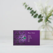 CLASSY DAMASK GEM MONOGRAM VISITENKARTE (Stehend Vorderseite)