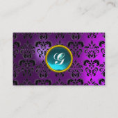 CLASSY DAMASK GEM MONOGRAM VISITENKARTE (Rückseite)