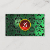 CLASSY DAMASK GEM MONOGRAM VISITENKARTE (Rückseite)