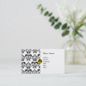 CLASSY DAMASK MONOGRAM VISITENKARTE (Stehend Vorderseite)