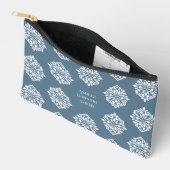 Classy Damask Regency Aquamarin Gray Zubehörtasche (Offen)