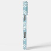 Classy Damask Regency Pale Cerulean Case-Mate iPhone Hülle (Rückseite / Rechts)