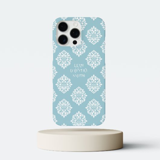 Classy Damask Regency Pale Cerulean Case-Mate iPhone Hülle