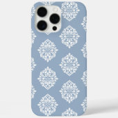 Classy Damask Regency Pale Winter Blue Case-Mate iPhone Hülle (Rückseite)