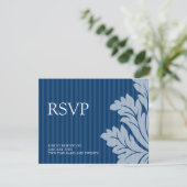 Classy Damask RSVP-Karten RSVP Karte (Stehend Vorderseite)