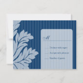 Classy Damask RSVP-Karten RSVP Karte (Rückseite)