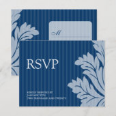 Classy Damask RSVP-Karten RSVP Karte (Vorne/Hinten)
