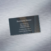 Classy Dark Blue Fabric City Lights Magnetische Visitenkarte (Beispiel)