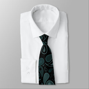Classy Dark Blue Paisley Neck Tie Krawatte