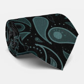 Classy Dark Blue Paisley Neck Tie Krawatte (Gerollt)